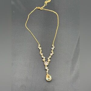 Givenchy Gold Necklace with Crystal Details